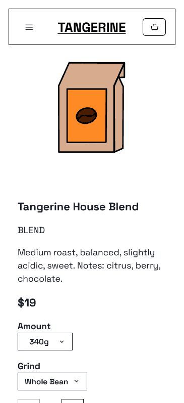 Product mobile homepage