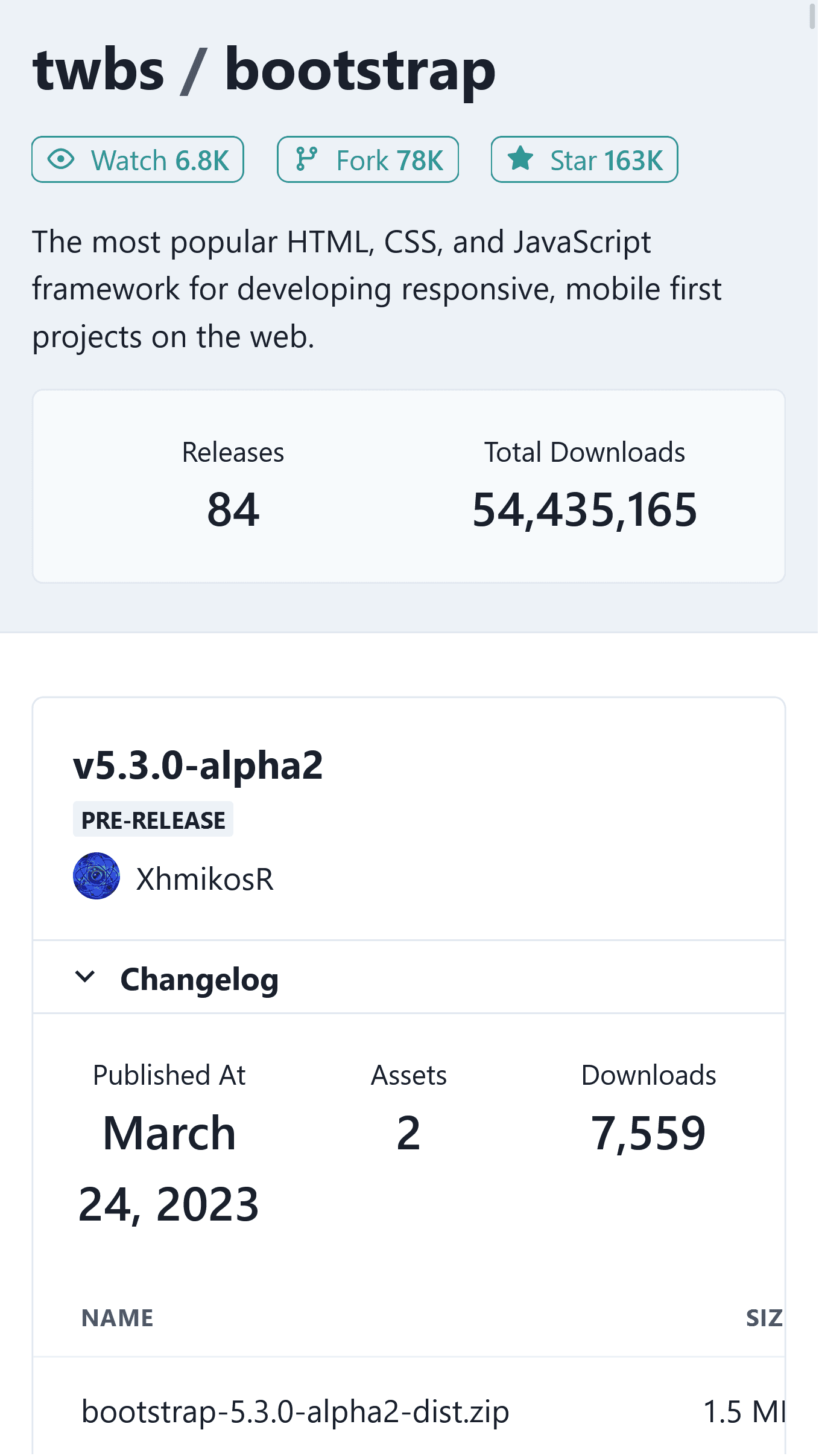 GH Stats mobile detail page